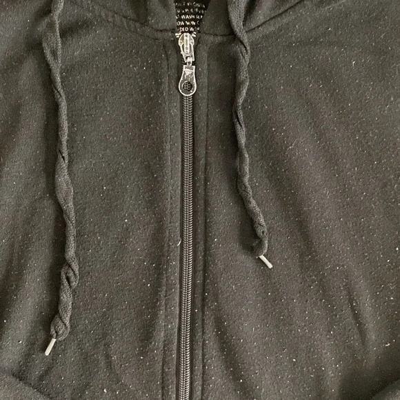 Black “Weekend Lover” full body zipper fleece hoodie - Picture 13 of 17